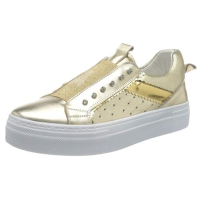 Patrizia Pepe Argento Lamianto Kinder Sneaker Schuhe 32