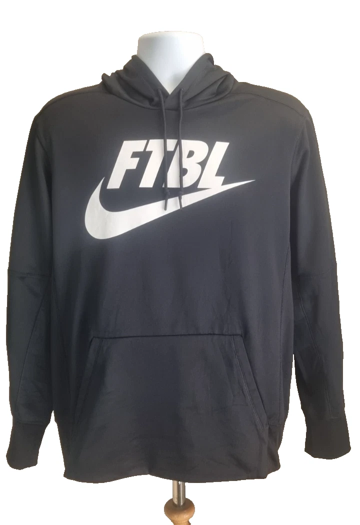 Nike Dri-Fit Black Hoodie Men's Size Medium Long Sleeve Drawstring Activewear