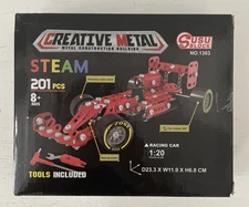Steam Creative Metal Construction Building 201 PCs. Tools Included Racing Car