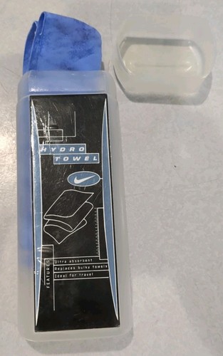 Vintage 1990s NIKE Hydro Quick Dry Towel 12" x 16" Carolina Blue Swim Gym