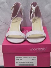 Shoedazzle Women's Dress Sandals Block Low Heel - Clare - Color Lilac - Size 9.5
