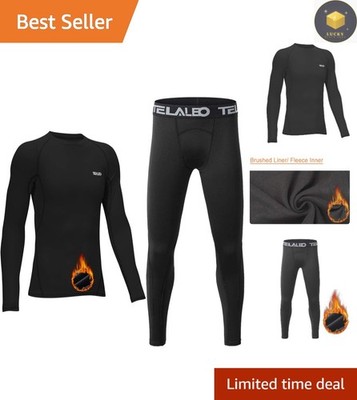 Winter Fleece Compression Layering Set for Boys & Girls - Long Sleeve Comfort