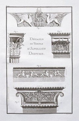 Temple Apollo Didyma Greece Griechenland architecture engraving Choiseul 1782