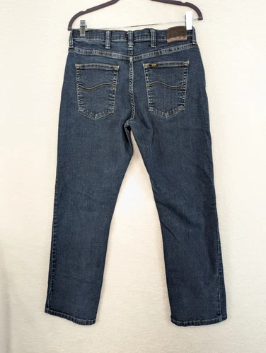 Lee Original Fit Boys' Dark Wash Blue Jeans 18 HUSKY - Picture 2 of 16