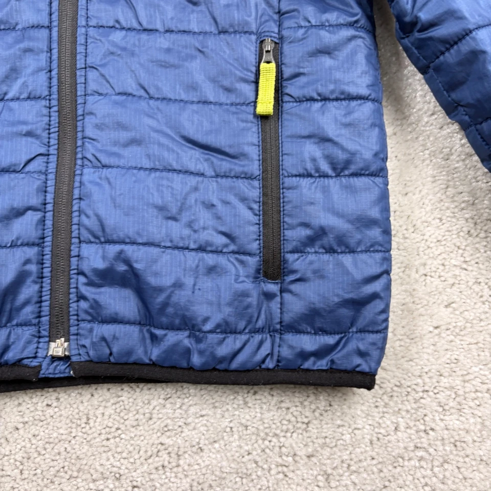 Gap Kids Puffer Jacket Kids Size Small Blue Full Zip Pockets Quilted Primaloft - Image 3 of 4