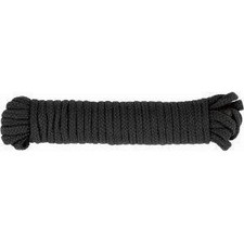 Bondage Soft Rope 33ft Black - Restraint  Tie Play