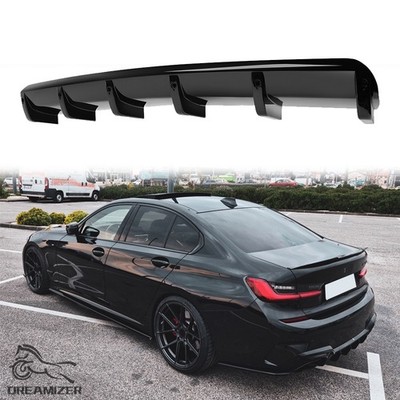Rear Bumper Diffuser Shark Fins Spoiler Splitter Lip For 3 Series G20 330i  318i