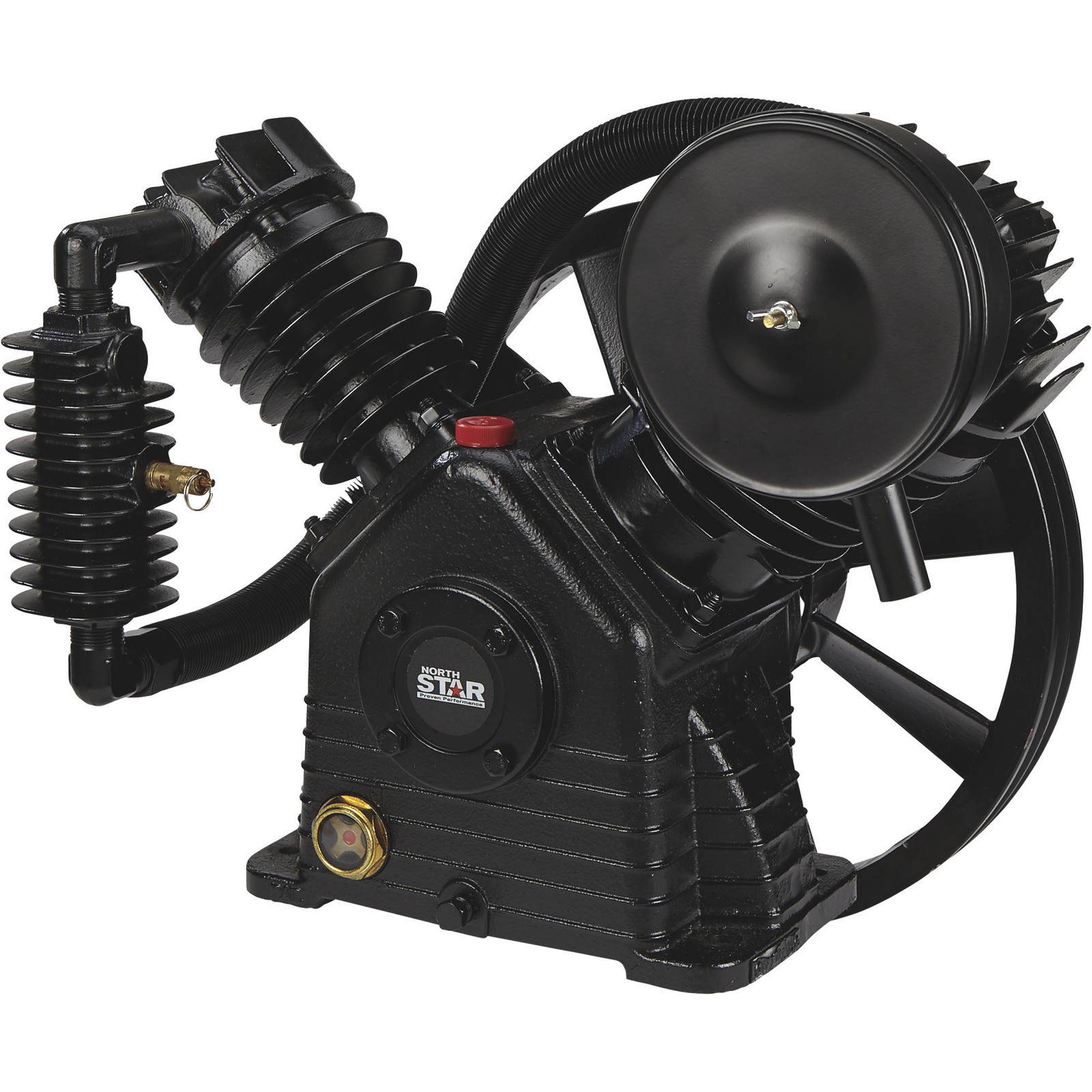 NorthStar Air Compressor Pump, 2-Stage, 2-Cylinder, 24.4 CFM @ 90 PSI, 175 Max.
