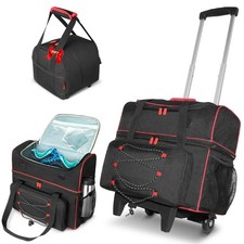 Double Roller 2 Bowling Ball Bowling Bag with Wheels,2 Ball Roller Bag Plus S...