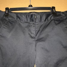 The Limited Women's Black Cropped Straight Pants Cotton Spandex Stretch 21"