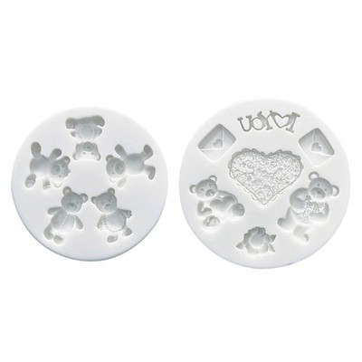 Fondant Chocolate Mould Bear Envelope Resin Molds Baking Decor Mold Nonstick