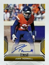 Juan Thornhill 2019 Leaf Draft Gold #BA-JTS Autograph RC Auto H5