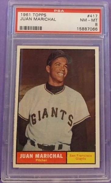 1961 Topps Juan Marichal #417 San Francisco Giants PSA 8 Rookie RC