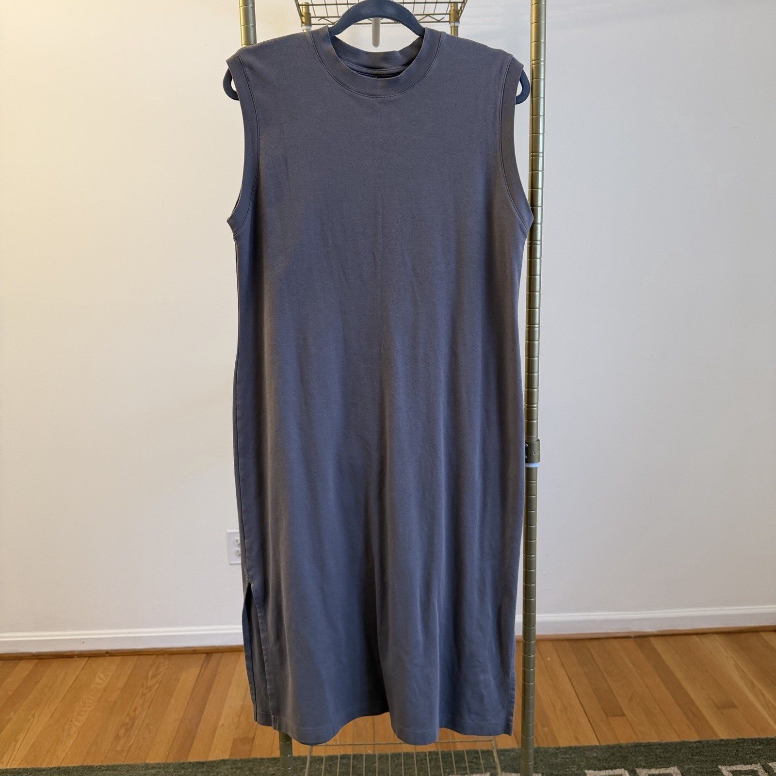 MM Lafleur The Lou Dress Pima Cotton Brown Size XL Women’s Neutral Side Slits