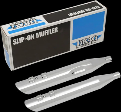 DS Steel Chrome 3.5'' Slip On Muffler Set for Harley Road Glide 98-16