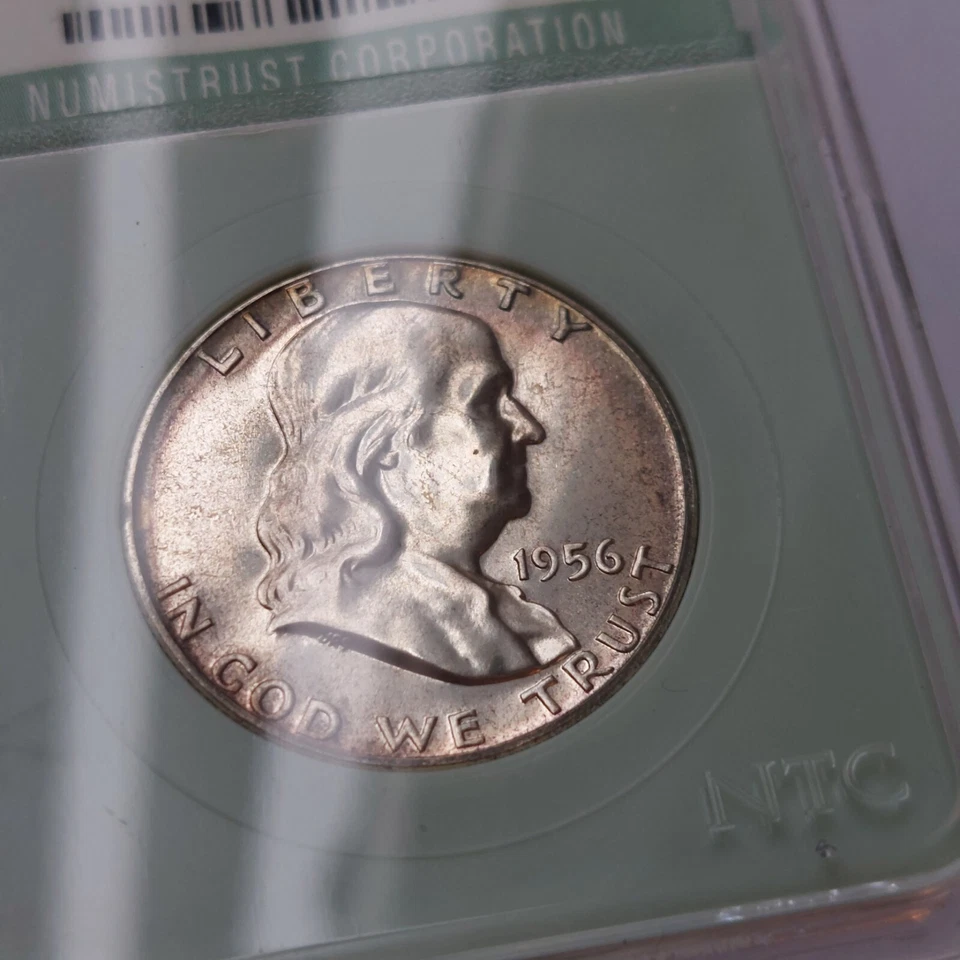 1956 High Grade 50C Silver Franklin Half Dollar Coin - Image 2 of 3