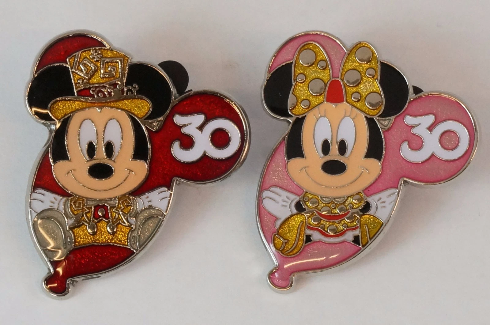 Tokyo Disney Resort Game Prize Pin 30th Anniversary Mickey & Minnie JAPAN TDR
