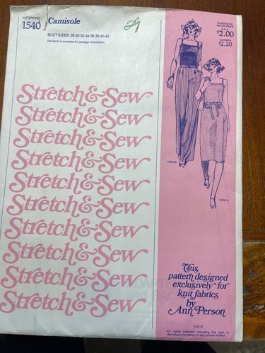 $1 & up $4.99 ship STRETCH & SEW UNCUT PATTERNS ANN PERSON MULTISIZE BUILD A LOT - Picture 9 of 42