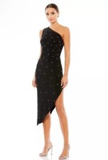 55646 Ieena For Mac Duggal Rhinestone Black Dress Size 8