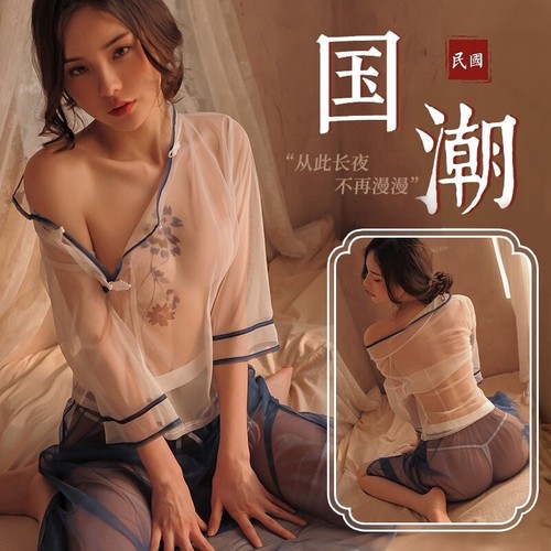 Sexy Damen-Nachtwäsche Spitze Dessous chinesisches Qipao Cheongsam Cosplay-Kleid - Bild 1 von 19