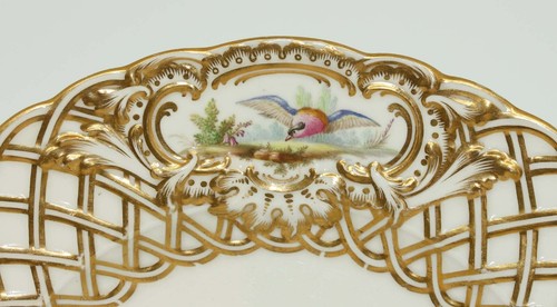 ANTIQUE 19TH CENTURY MINTON PORCELAIN HAND PAINTED NEWCASTLE CABINET PLATE c1870 - Picture 5 of 12