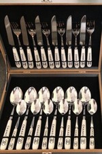 24 Pcs WhitStainless Steel Luxury Cutlery Set Stylish  Spoon ForkTeaspoons