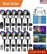 12W Low Voltage Landscape Lighting RGB Color Changing LED Landscape Lights Re...