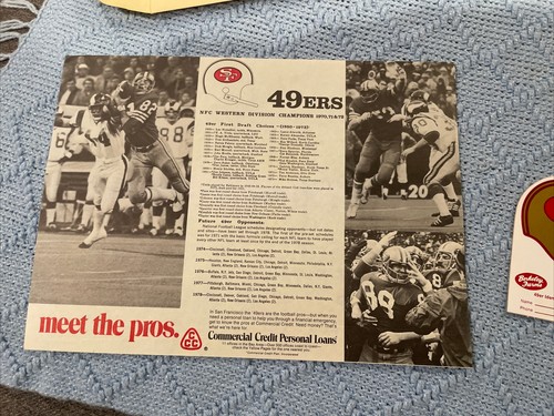 Materiales de información y marketing del equipo de los San Francisco 49ers de los años 70 vintage/raros - Imagen 7 de 11