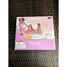 Funsicle 45" x 10" Rainbow Heaven Funring Blow Up Kiddie Childrens Play Pool