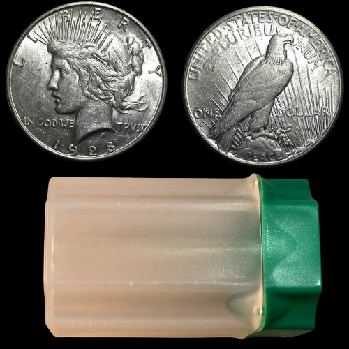 Peace Silver Dollar Roll - AU++++ 20 Coins Mint Marks High Grade