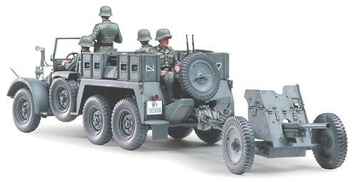 Tamiya 35259 Krupp Protze 1 ton (6x4) Kfz.69 Towing Truck with 3.7