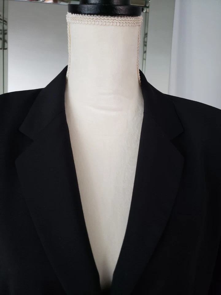 Vintage Phillip Adec 2 Black  Blazer Wool Blend  Size 10/44 - Image 4 of 4