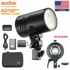 US Godox AD100Pro 100Ws TTL HSS Pocket Flash S2 Bracket For Sony Nikon Canon
