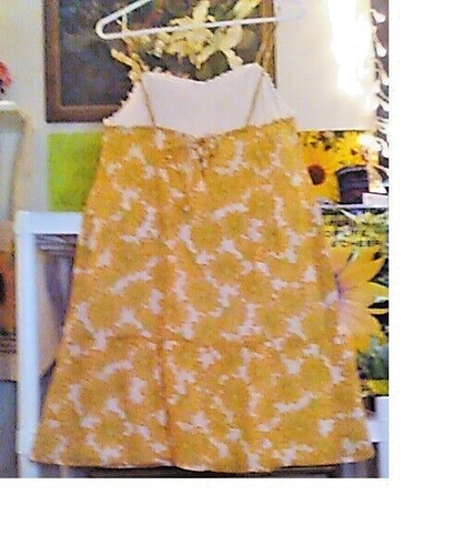 19 Cooper Sundress Gänseblümchendruck mit Etikett S, aber größer gefüttert Neu ohne Etikett Kuh - Bild 5 von 13