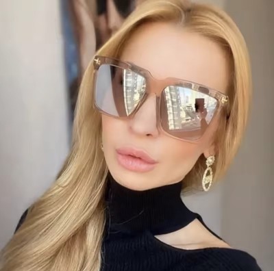 Luxury Brand Oversized Sunglasses Female Big Shades tom
