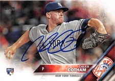 Caleb Cotham autographed baseball card (New York Yankees) 2016 Topps #530 Rookie
