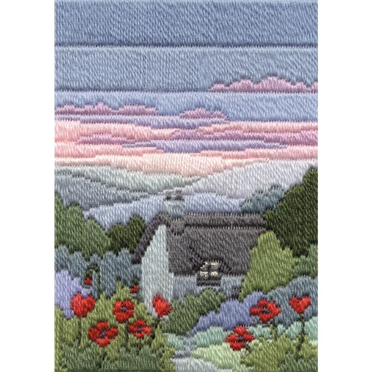Bothy Threads Kit Ricamo A Punto Lungo - Motivo Tulipani, 11x11 Cm, Tela 22 Count