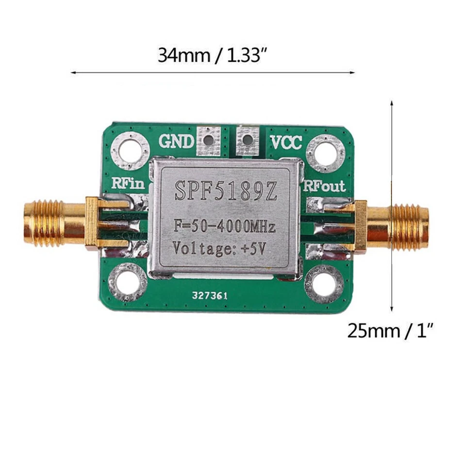 10x LNA 50-4000 MHz RF Low Noise FM Amplifier Signal Receiver SPF5189 NF 0.6dB - Image 3 of 4