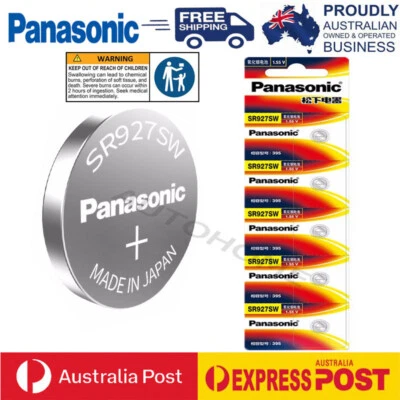 Genuine Panasonic Silver Oxide Watch Battery SR927SW (395)1.55V Made in Japan - image 1 of 3