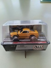 AUTO WORLD AW SUPER lll 3 1970 FORD BOSS 302 MUSTANG REL 1 SLOT CAR NEW SEALED