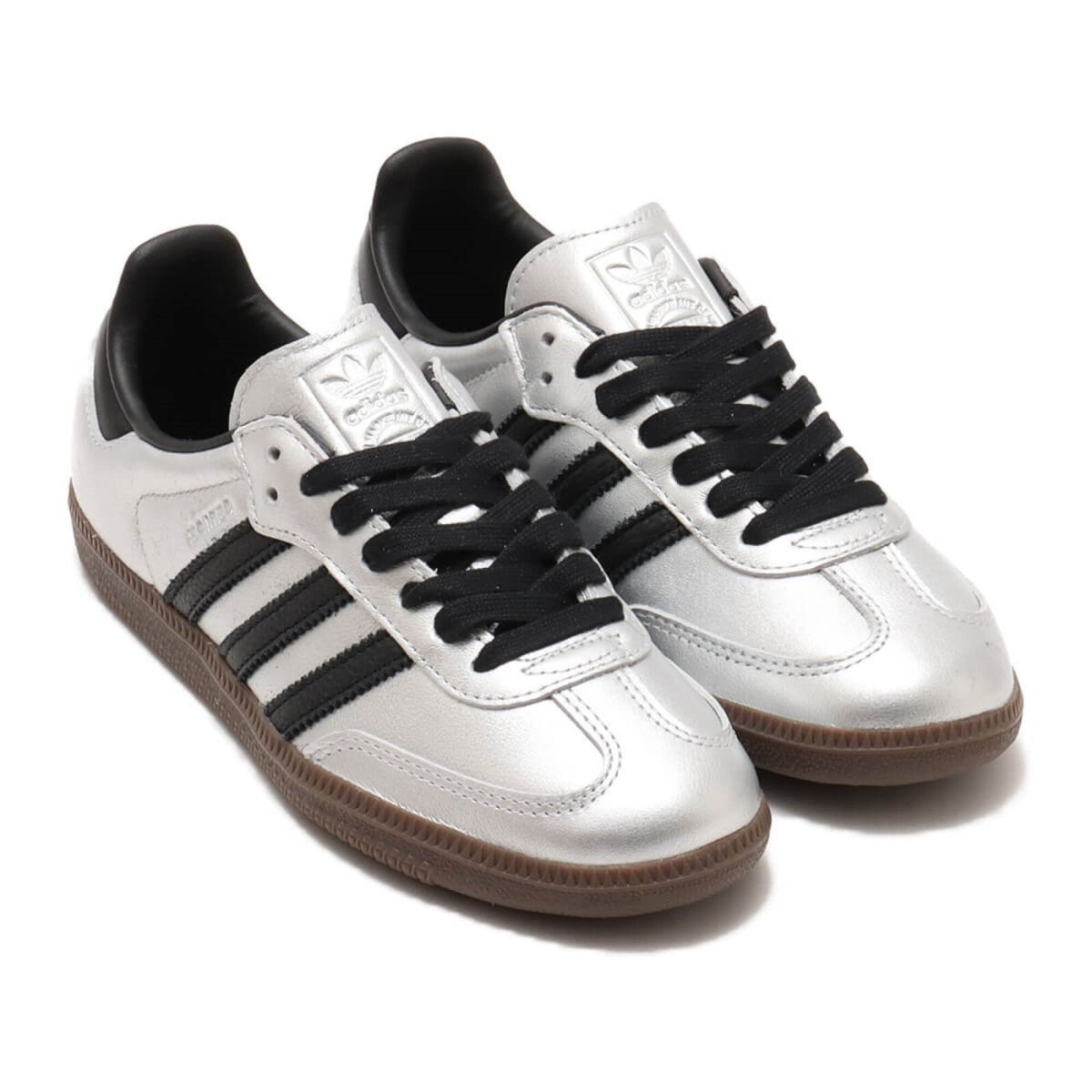 adidas Originals WMNS Samba Silver Metallic Black JI4218 adidas Originals WMNS Samba Silver Metallic Black JI4218