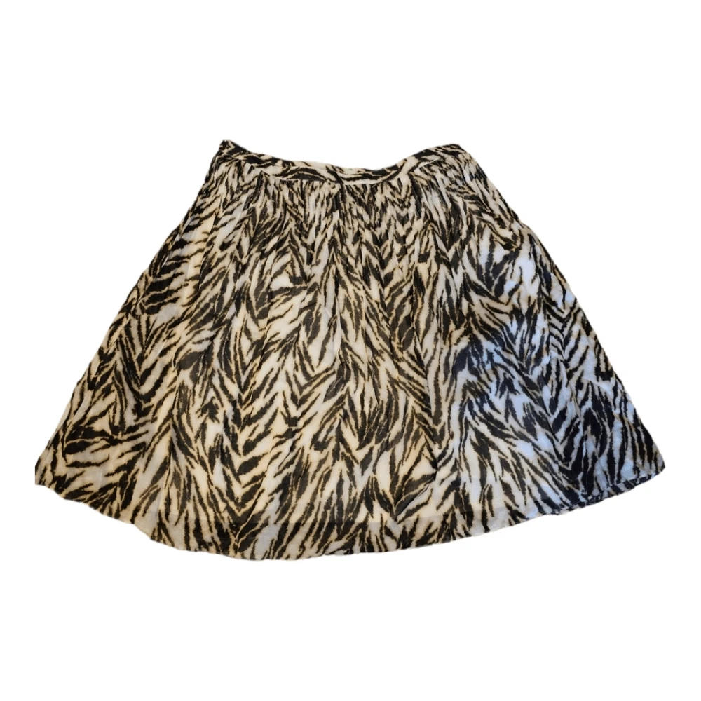TALBOTS Animal Print Cotton Skirt - Size 18
