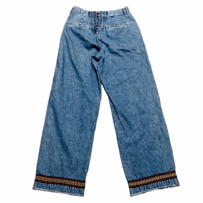 L】Ninety-nine Genesis embroidered denim Genesis embroidered