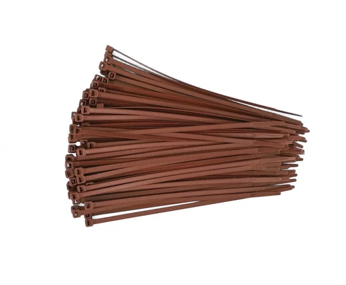 Cable Ties Polypropylene Brown Acid Resistant, Various Sizes and Quantities
