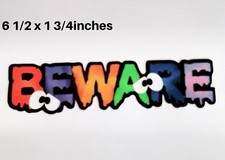 HALLOWEEN BEWARE TITLE cute boy girl premade paper piecing 3D die cut by Rhonda