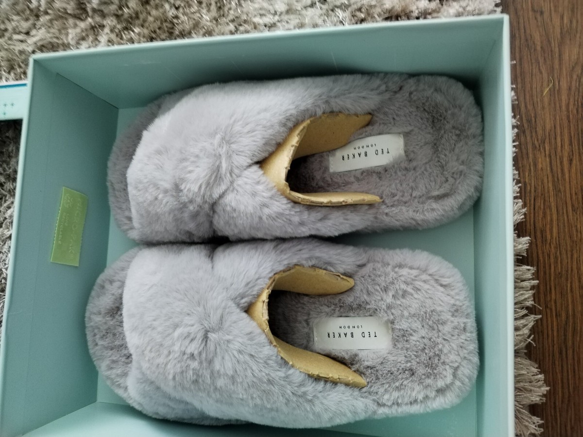 Ted Baker Ladies/girls Slippers Size Grey UK