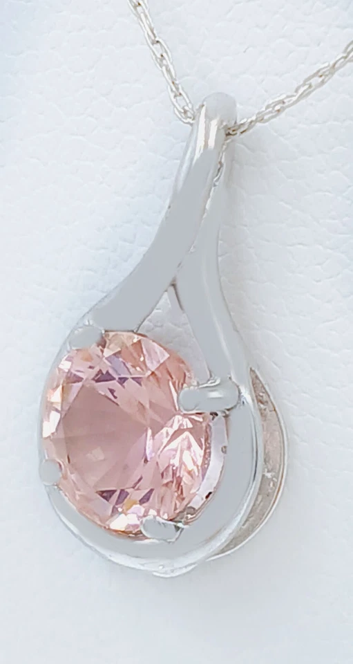 GENUINE 1.49 Cts MORGANITE PENDANT 10K SOLID GOLD -  Free Appraisal Service - image 2 of 4