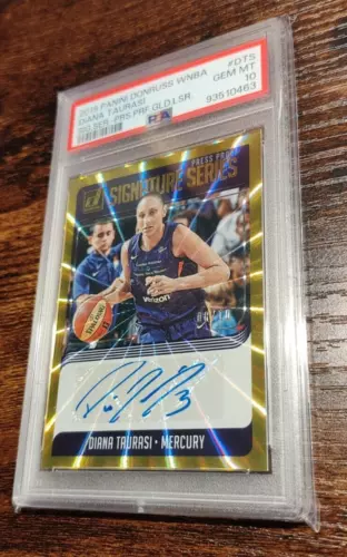 2019 Donruss WNBA Diana Taurasi Signature Auto GOLD LASER /10 PSA 10 POP 1