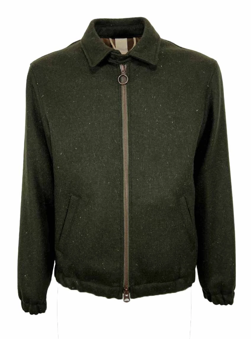 Equipe 70 Man Jacket Wool Green EUL08 MARINA 100% Wool Made IN Italy