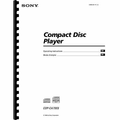 Sony CDP-CA70ES CD Player Owner's/ User Manual (Pages: 44) | eBay